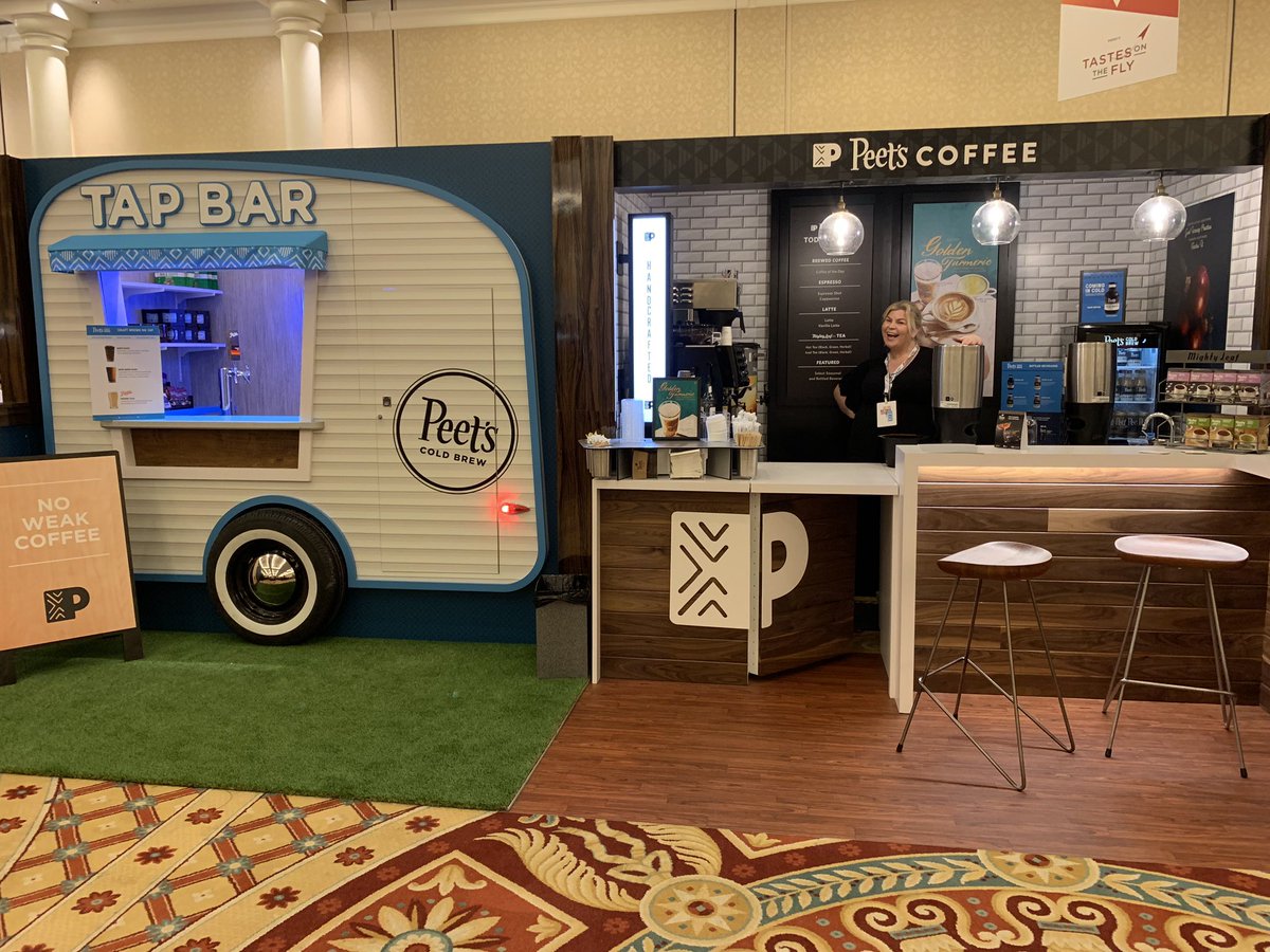 airportxnews's tweet photo. All the coffee at #AXConference19 @peetscoffee https://t.co/kgtSzAJaSi