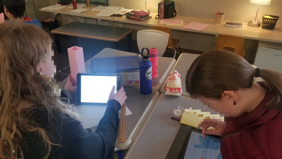 LaPorteLindsay's tweet photo. Exploring volume of prisms with @NCTMIllum popcorn prisms. We always love when math and food overlap! #mtbos #iteachmath #amslearns #stvrainstorm https://t.co/gsIhcHIrRH