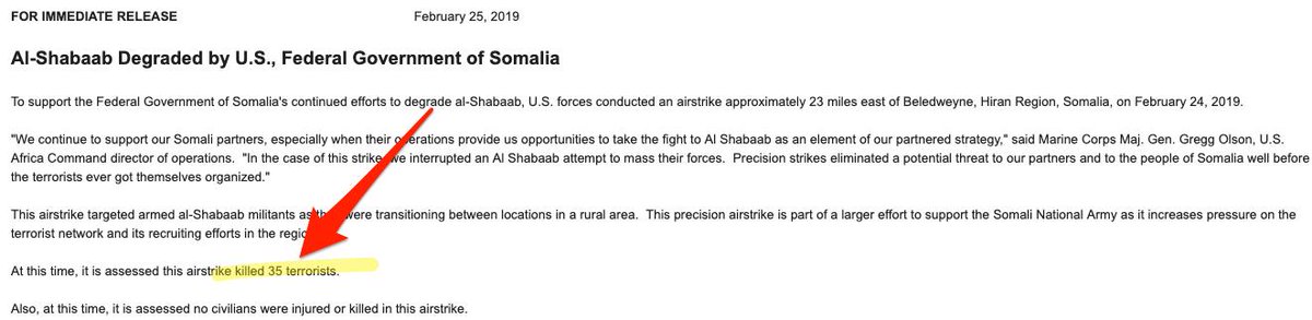 Meanwhile in Somalia - 35 KIA . (this was actually announced yesterday but i initially missed it)