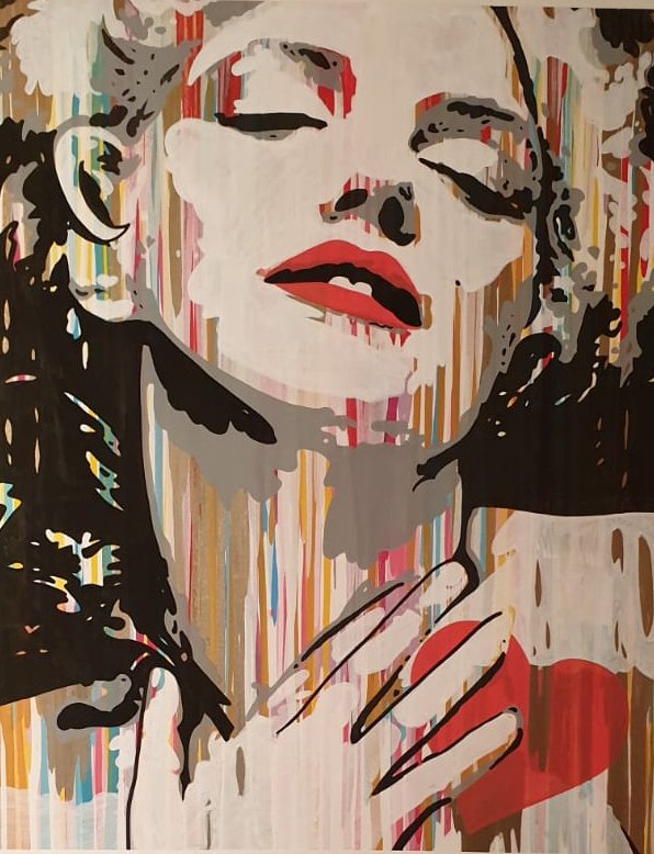 A striking new piece by Duda of the iconic Marilyn Monroe which will be on show next week at the <a href="/AAFLondon/">Affordable Art Fair UK</a> in Battersea park. #Icons