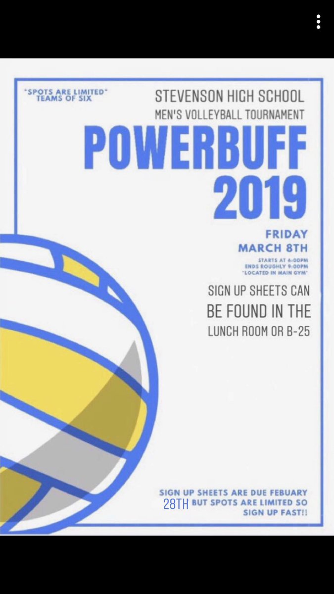 StevensonVolley's tweet photo. Sign up!!! Winners get to play the volleyball team! https://t.co/3wa7eQGmmJ