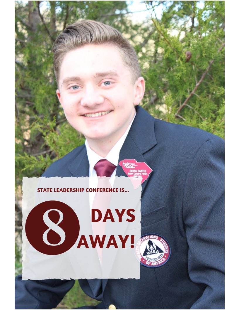 SC_HOSA's tweet photo. Today we feature your SC HOSA Historian!

My favorite part as a HOSA officer was the ability to share the vision of HOSA with others and getting to know the HOSA family. 
My tip for Team 42 is to always be on time, at least 10 minutes early . 
My hashtag would be #S.U.R.F. https://t.co/GkBK0xQdQP