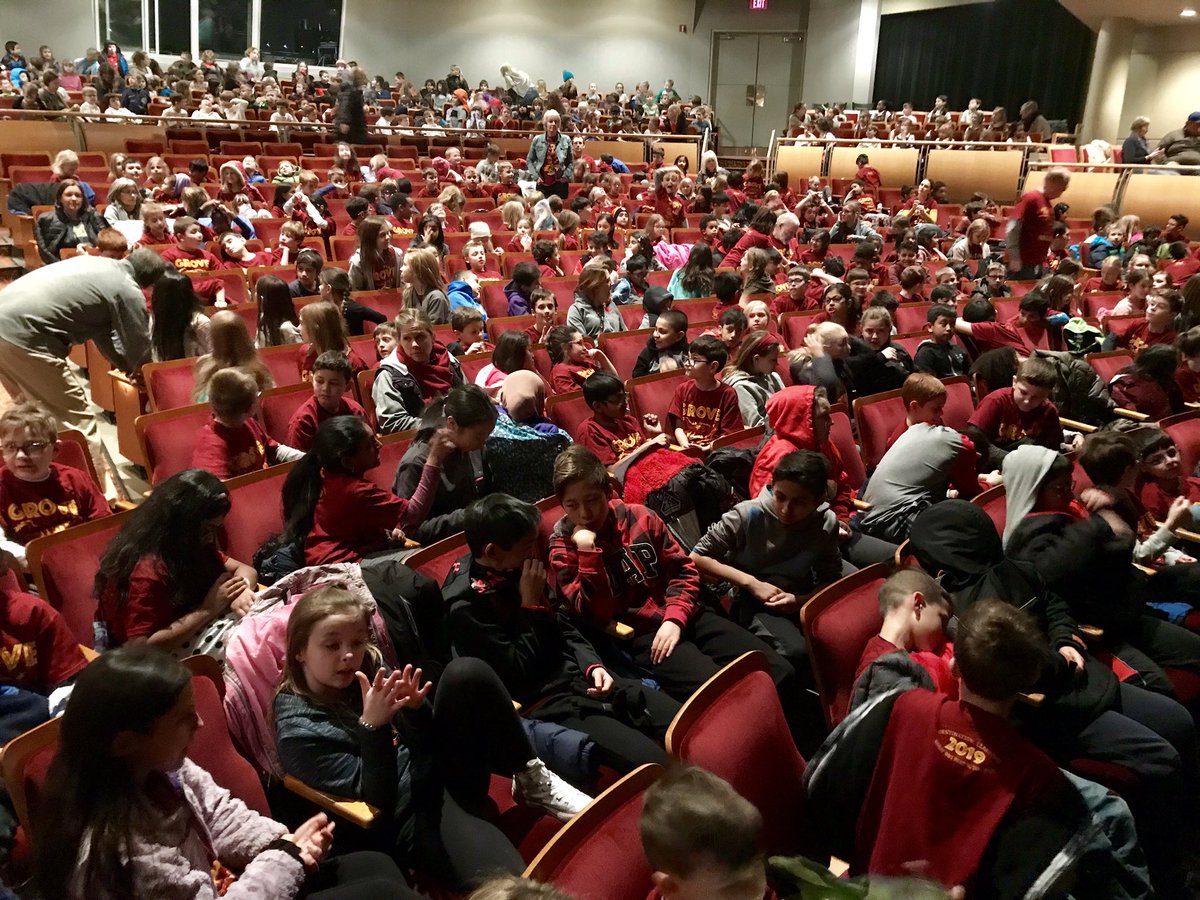 MrRootArt's tweet photo. .@GroveAve220 students about to see the Golden Dragon Acrobats as the finale to our Family Reading Program!!! #GroveReads https://t.co/zqVFYzs350