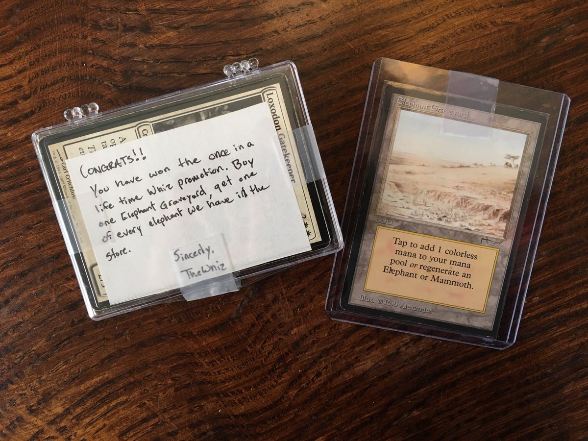 DiamondValley_'s tweet image. Ok, this is the best #magicmail surprise extra we’ve ever seen. Thanks @thewhizstore! Time to go build Elephants EDH deck now.