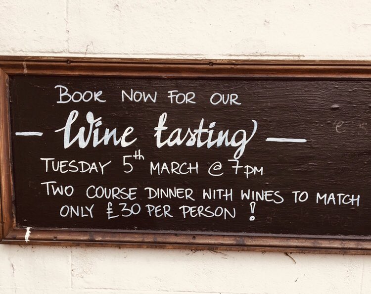 Still a few tables left for our wine tasting next week. A great night with 2 courses and 6 wines for only £30! Book now on 02087442951