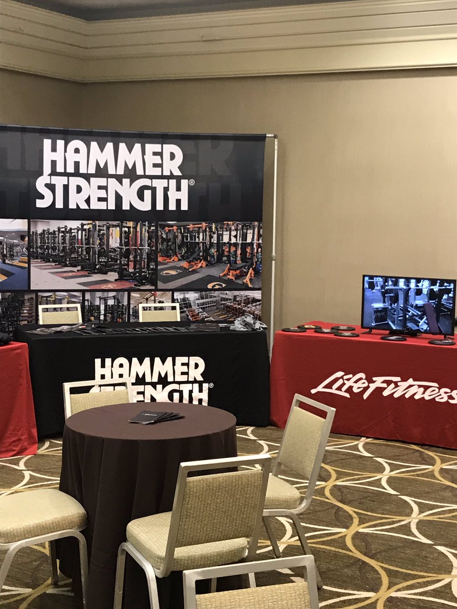 Jewilson1's tweet photo. Set up ready to go @NFL Combine 2019! @HammerStrength @LifeFitness @perchFit on display. Swing by the @WestinIndpls to visit the leader in the industry. #buildingchampions #thehammerstandard #NFLDraft #NFLCombine https://t.co/MouLwdRnOU