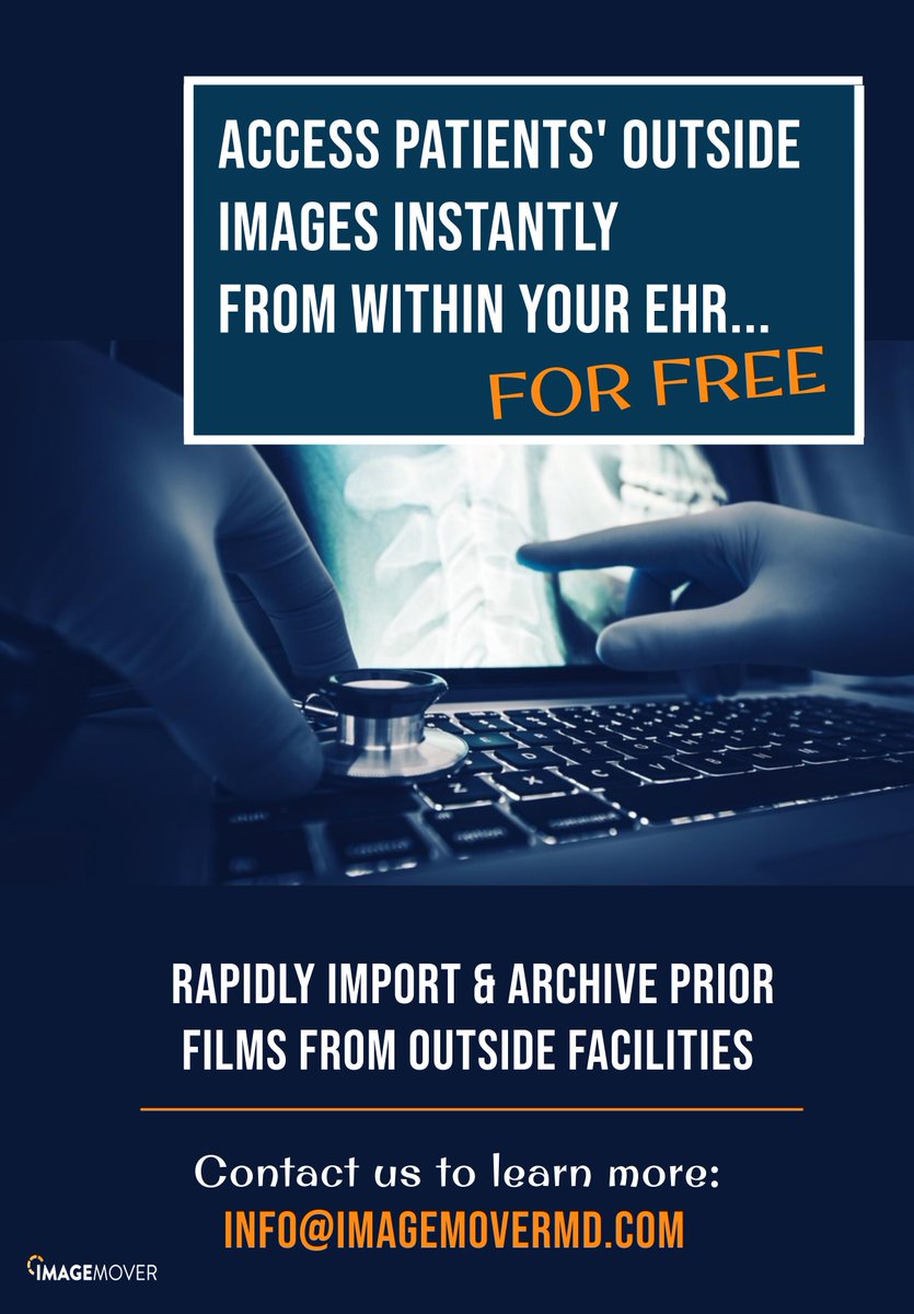 ImageMoverMD's tweet image. A patient image originating from one health system’s archive can be instantly accessed from another system with a single click in the EHR encounter. #medicalimaging #dicom #radiology #healthcare
