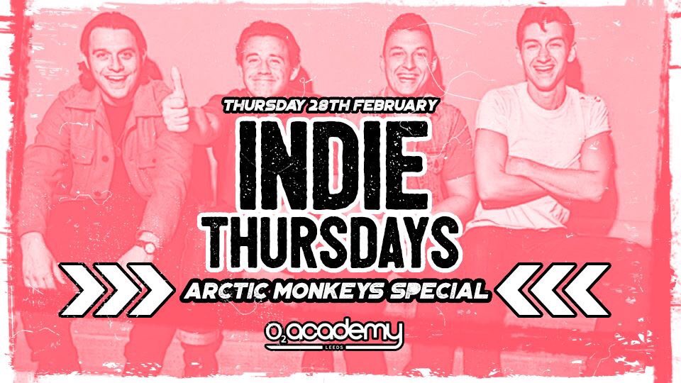 FlyNightEvents's tweet photo. Arctic Monkeys Special this Thursday at the O2 Academy Leeds! 

Only a few tickets at 99p now remain -> https://t.co/bgwNeoTobM https://t.co/3q9bWUmEZ8