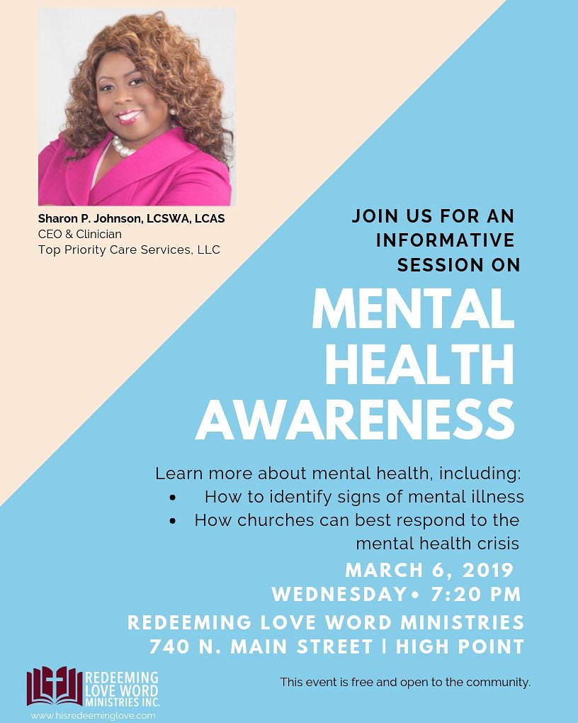 RedeemingLoveHP's tweet photo. Join us on Wednesday, March 6, as we take a closer look at mental health and address how churches can best respond to our country's growing mental health crisis. This event is FREE and open to the community. #mentalhealthawareness #hisredeeminglove #biblicalsolutions https://t.co/UuCNF75YP0