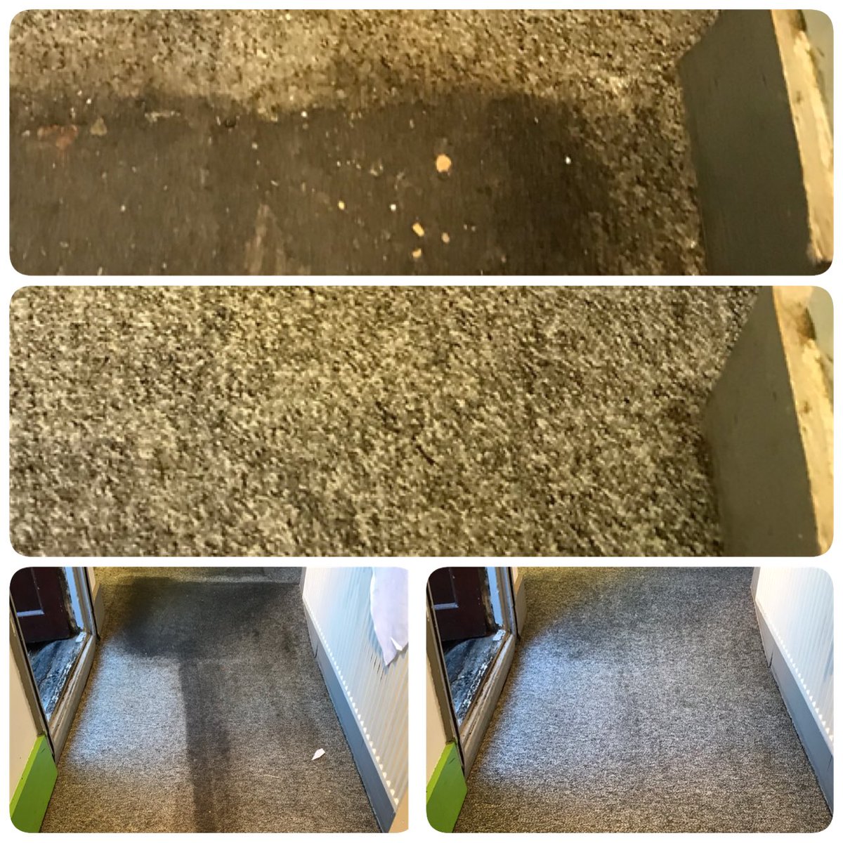 HendyClean's tweet photo. Indian Restaurant Carpet Cleaning.
🔽
Particularly challenging grease removal at kitchen entrance, staining &amp; traffic.
🔽
👀 the difference 
#carpetcleaning #ovencleaning #sevenoaks #tonbridge #orpington #kent 
For ALL your #cleaning needs https://t.co/FkC9HQnzHo https://t.co/YNaukVVn3c