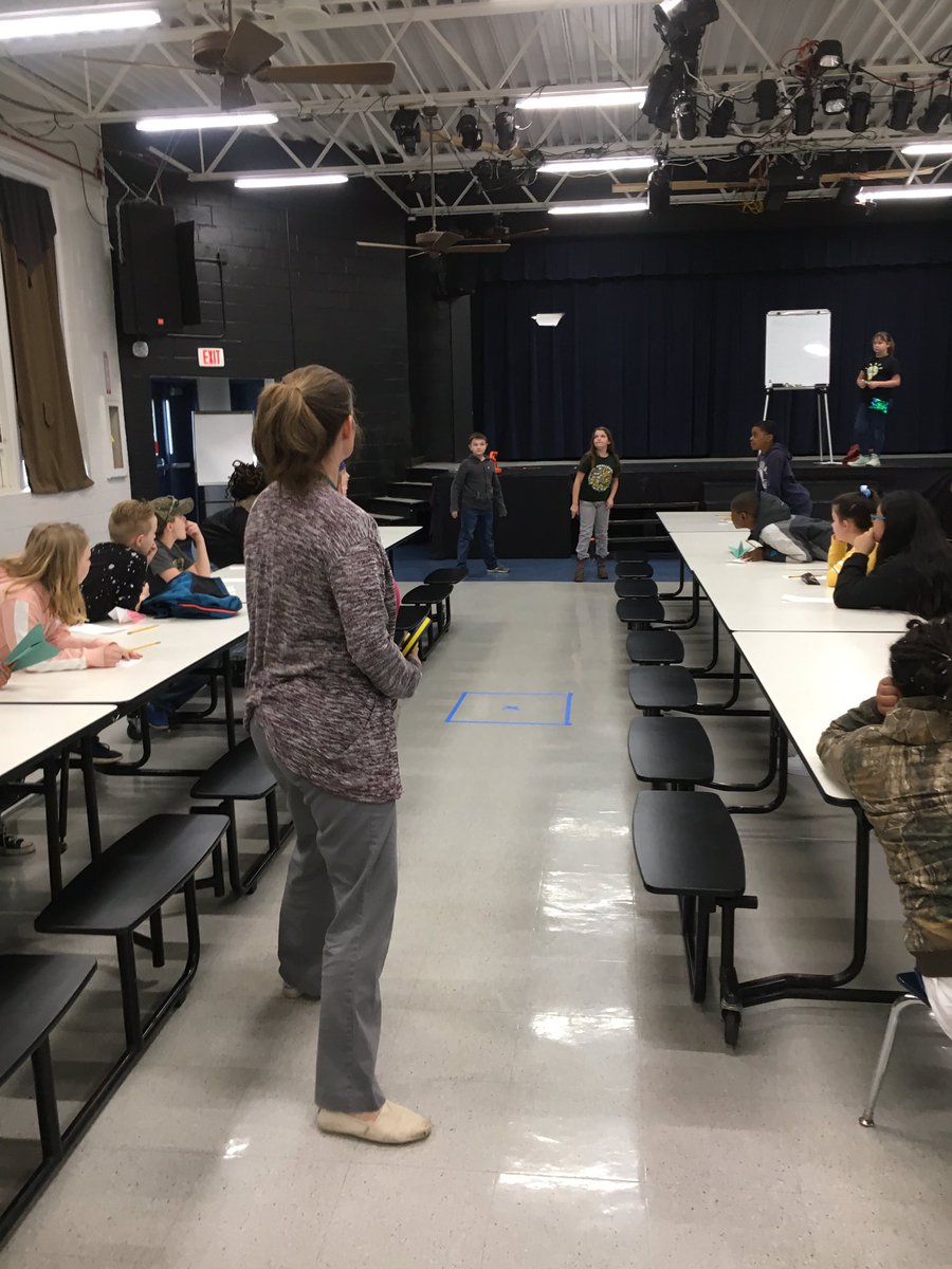 DrNormanCSauce3's tweet photo. @GriffinSpalding #ProgramChallenge - Dr. Barnes &amp; Mrs. Brown’s students collaboratively designed paper airplanes using aeronautical principles then competed for closest to the targets &amp; tracked their data - all in a day’s work! https://t.co/jaEI9ErxtM