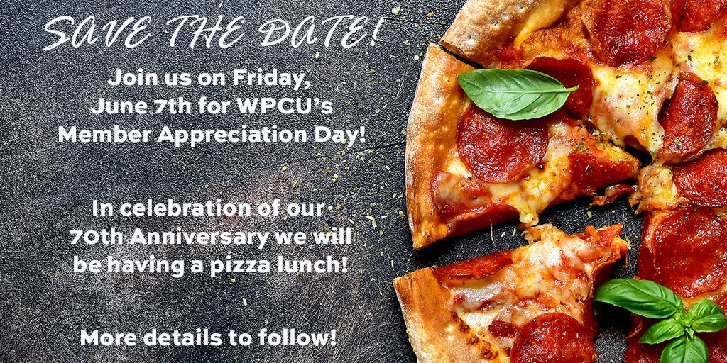 Save the date! #winnipeg #pizzalunch #pizza #lunch #creditunion #memberappreciationday