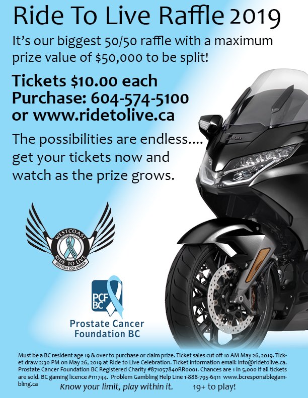 This year you can purchase your 50/50 raffle tickets at your local Honda dealer and at Trev Deeleys.  Jackpot could be up to $25,000!
<a href="/TrevDeeleyHD/">Trev Deeley H-D</a>, <a href="/HondaCenter/">Honda Center</a> , @BigToppowersports, <a href="/cartermotor/">Carter Motorsports</a>
