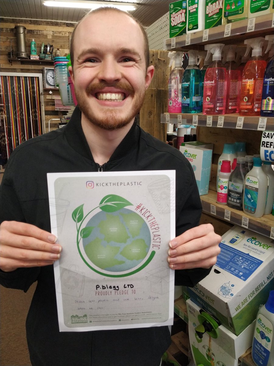 We are kicking the plastic #heatonmoor #KickThePlastic #Recycle