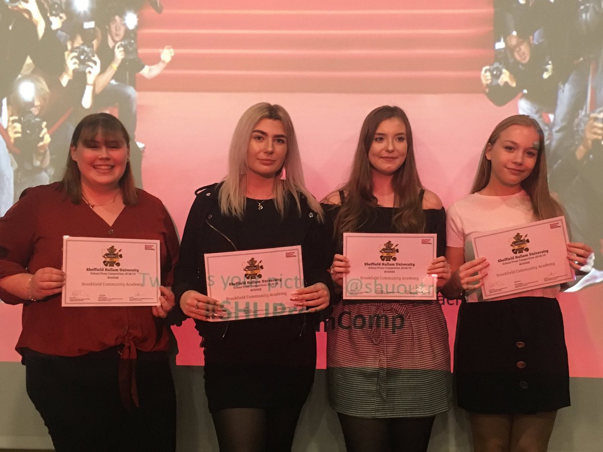 SHUOutreach's tweet photo. Congratulations @brookfieldacad on winning @sheffhallamuni’s Prom Competition 2019! And well done to all participators #events #prom https://t.co/8biQIG0uUF
