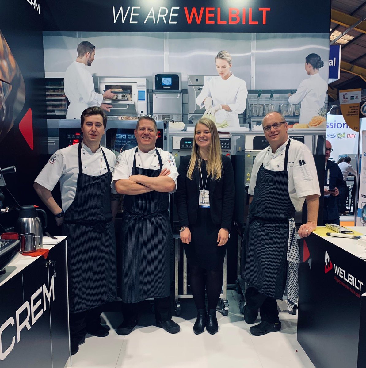 WelbiltEurope's tweet photo. Day 1 at @catexexhibition completed! Thanks to all those that came to say hi. Hope to meet more of you tomorrow! See you at stand A25/A31 #WeAreWelbilt #ABCServices #Convotherm #Merrychef #Crem https://t.co/iQkPWjymdW