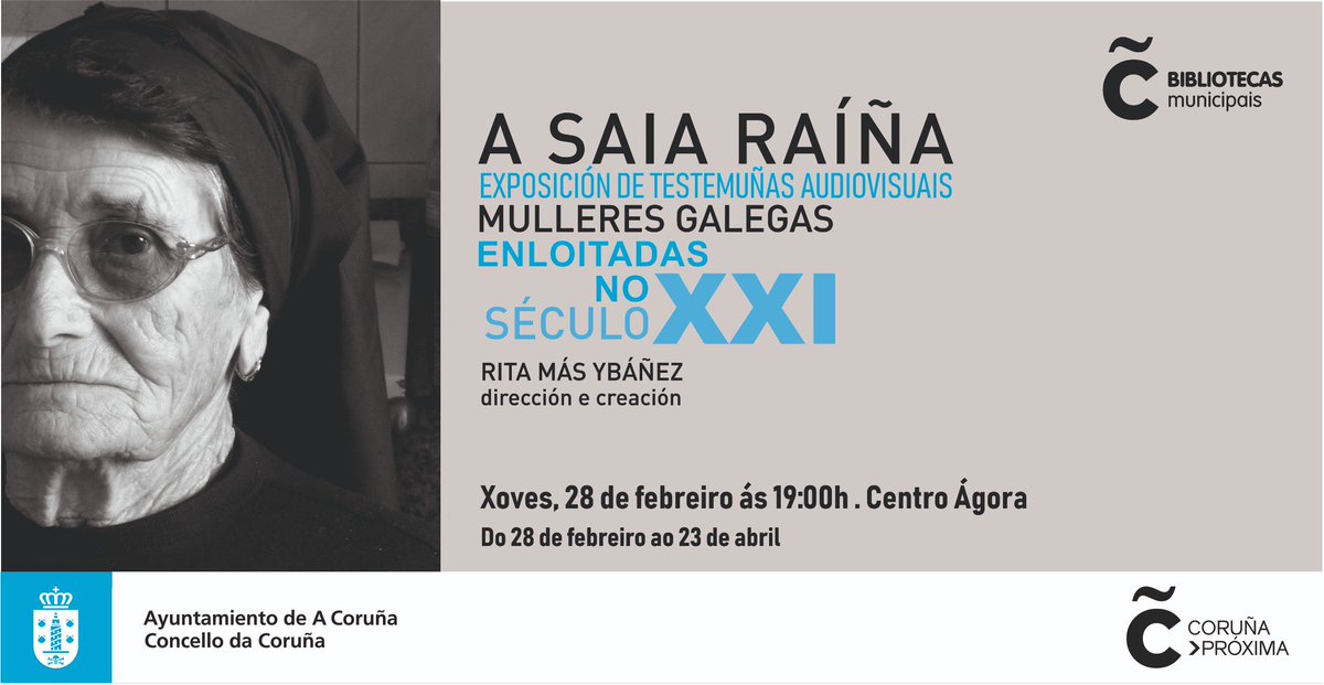 Concello da Coruña (@concellocoruna) on Twitter photo As <a href="/bibcoruna/">Bibliotecas Coruña</a> súmanse á celebración do 8M coa exposición ‘A saia raíña’, que se pode visitar a partir do día 28 de febreiro no <a href="/centro_agora/">Centro Ágora</a> As <a href="/bibcoruna/">Bibliotecas Coruña</a> súmanse á celebración do 8M coa exposición ‘A saia raíña’, que se pode visitar a partir do día 28 de febreiro no <a href="/centro_agora/">Centro Ágora</a>