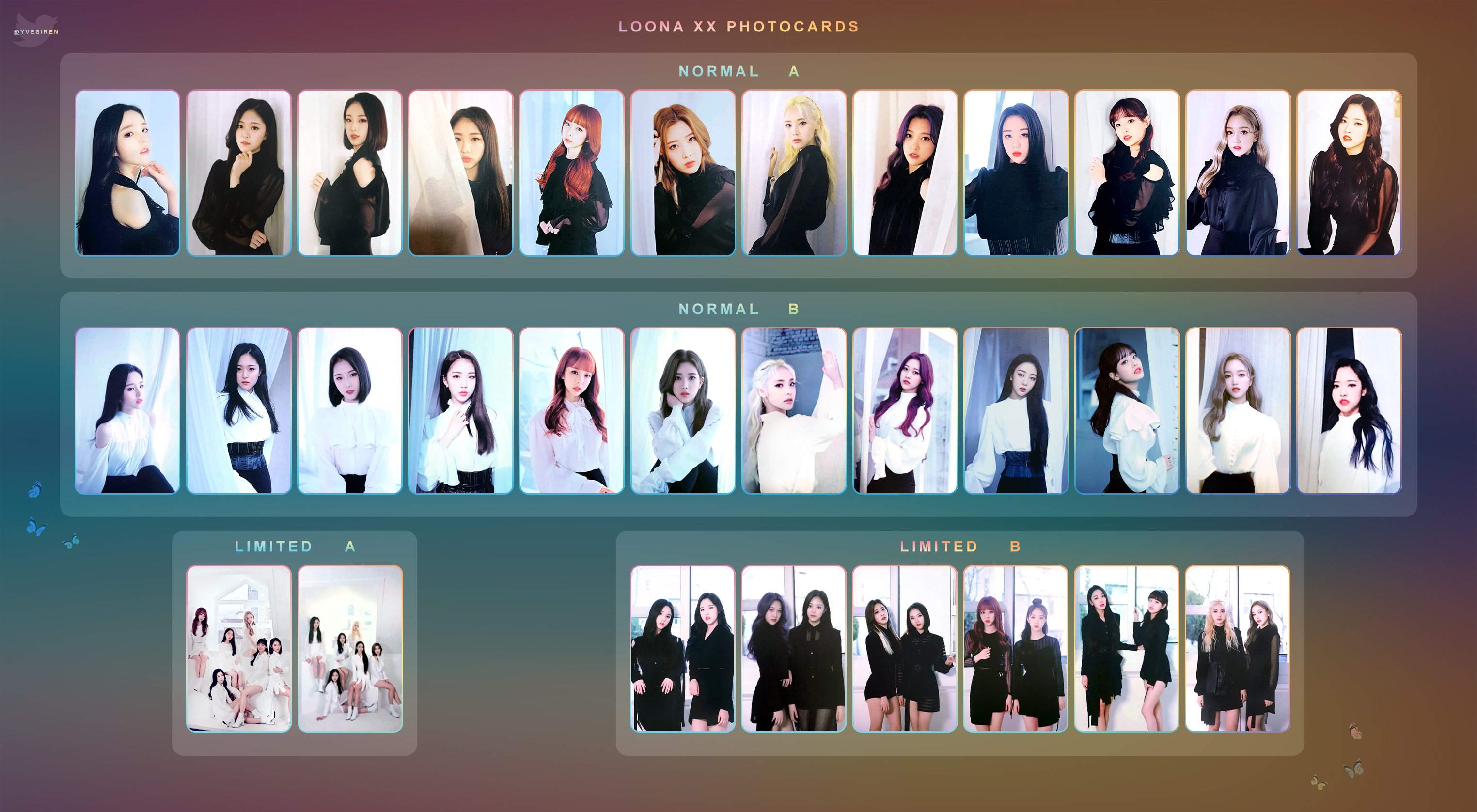 LOONA ビビ　ヨジン　トレカ　xx 限定　Limited Butterfly LOONA 今月の少女 トレカ xx 限定 Limited Butterfly