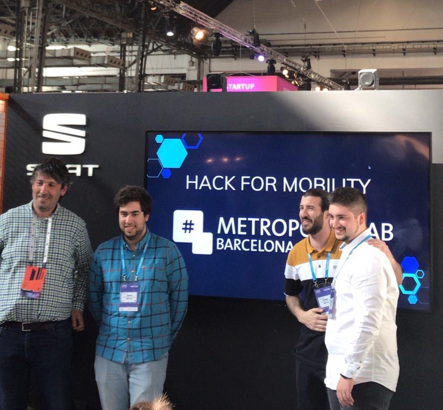 U_tad's tweet photo. 🥇Nuestros #AlumnosU_tad lo han vuelto a hacer: @carlosscharlyy @SergiooRedo y @_adriannaranjo han ganado hoy el #Hack4Mobility organizado por @lifeatSEAT en el #4YFN19 ¡Bravo! https://t.co/5fRjTp4of7