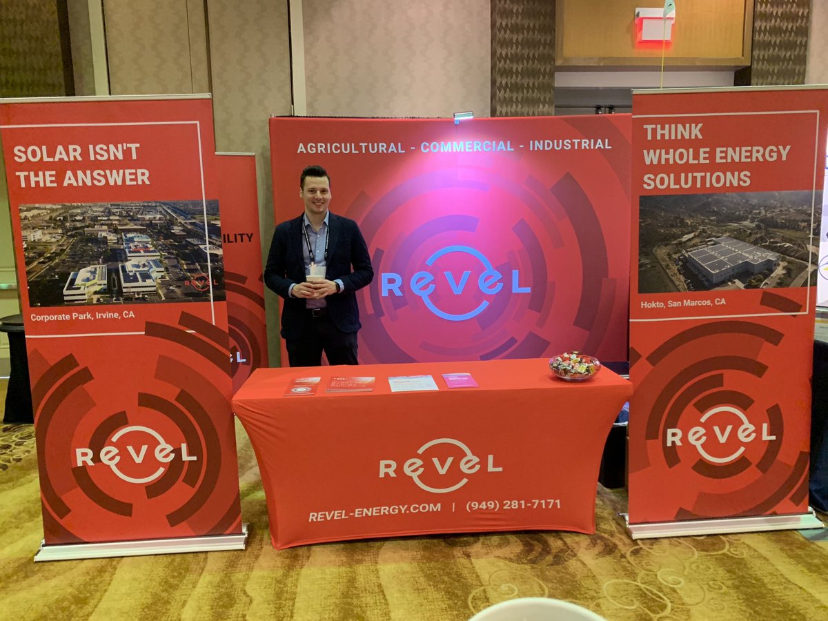 RevelEnergy's tweet photo. We're learning, listening, and networking at the American Pistachio Conference in Palm Desert. At #APC19? Drop by booth 92 and say hello to Revel Energy!
.
.
.
#revel #solar #californiasolar #solarpanels #cleanenergy #agsolar #energystorage #revelenergy #ag #pistachios https://t.co/n2tIaPq7jo