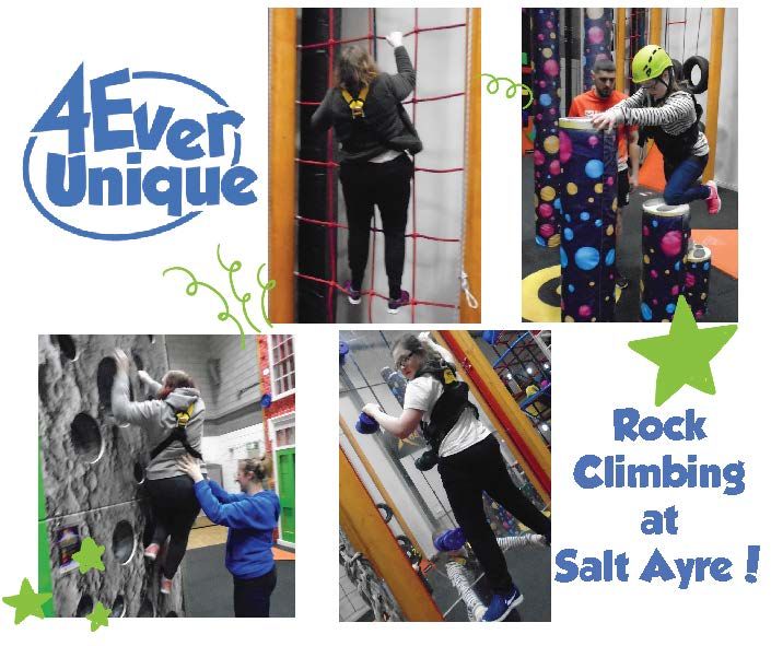 UniqueKidzandCo's tweet photo. Last week some of the young adults from 4Ever Unique went along to @saltayre to try out rock climbing! #Morecambe #DaytimeSupport #charitytuesday https://t.co/iU7wuH0kgj