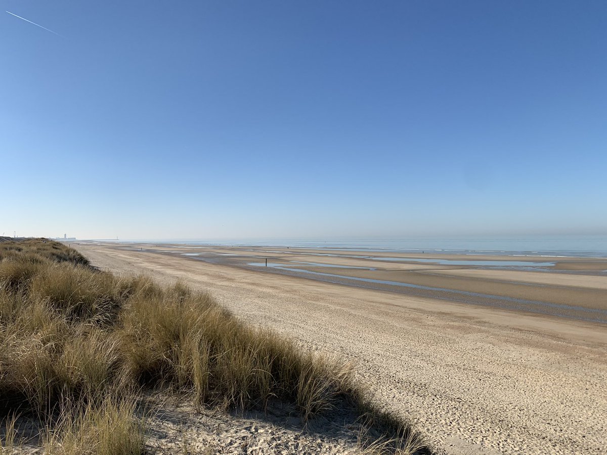 Spectacular February weather today for a great walk on the beach at De Haan 😊
