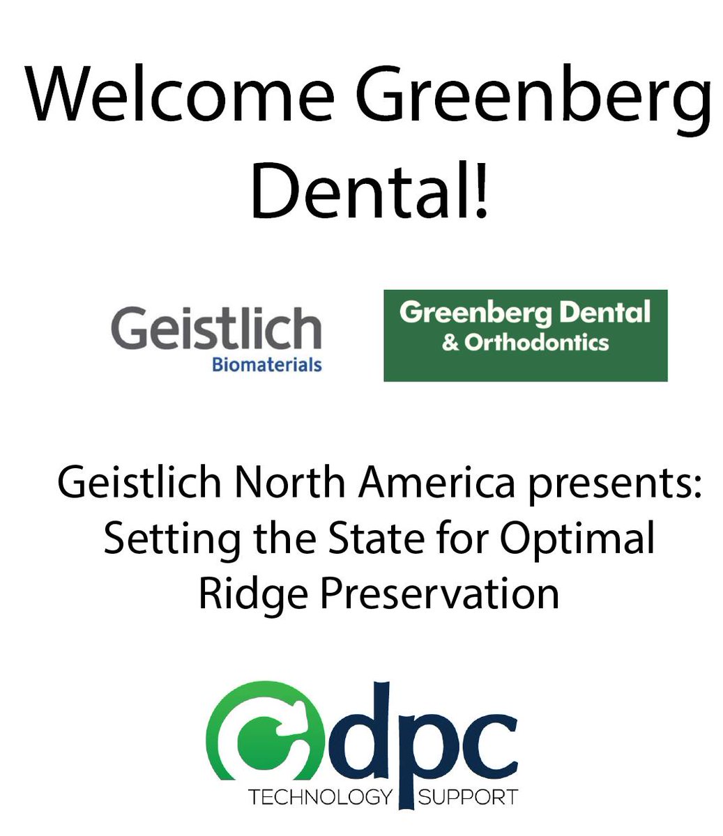 DentalPC's tweet photo. Tonight we welcome Geistlich North America and @GreenbergDental. We are excited to host you in our technology center! #dentalpc #GeistlichNA https://t.co/uYnd8LB6Sn