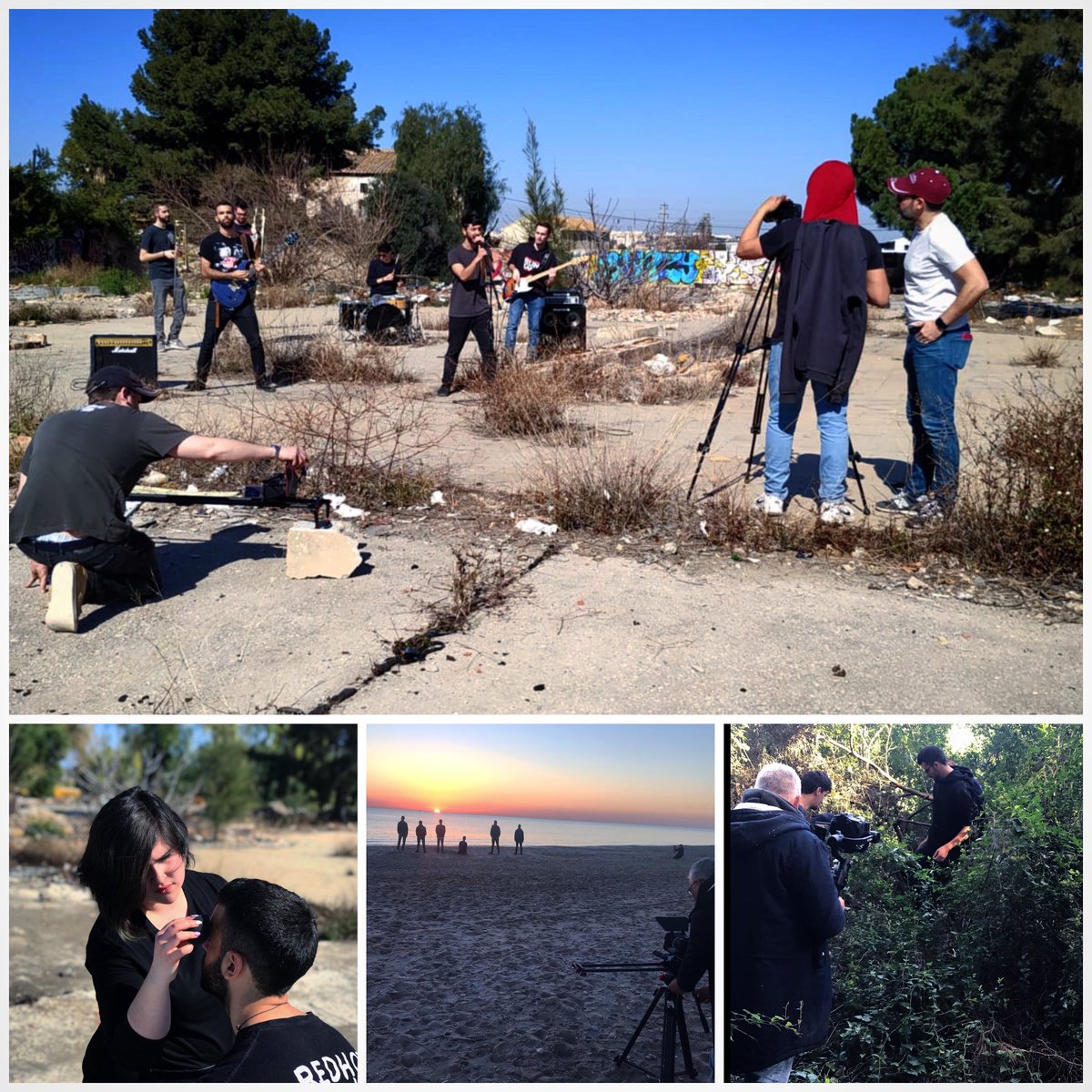 MusicAula's tweet photo. El pasado sábado el grupo ganador de la pasada edición @kakao_grupo estuvo grabando el videoclip correspondiente al premio del certamen con la productora @nosoloclips 
El videoclip pertenece al single de su próximo disco que están a punto de terminar en el estudio. Pinta muy bien https://t.co/nUxKDwYoLJ