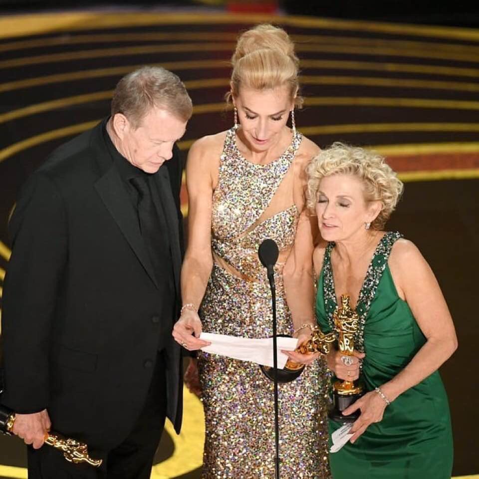 IATSELocal706's tweet photo. ✨ #GregCannom, #KateBiscoe, and #PatriciaDehaney accept the #Makeup and #Hairstyling #award for #Vice onstage during the 91st Annual #AcademyAwards at #DolbyTheatre. https://t.co/a1Mm903pWn
