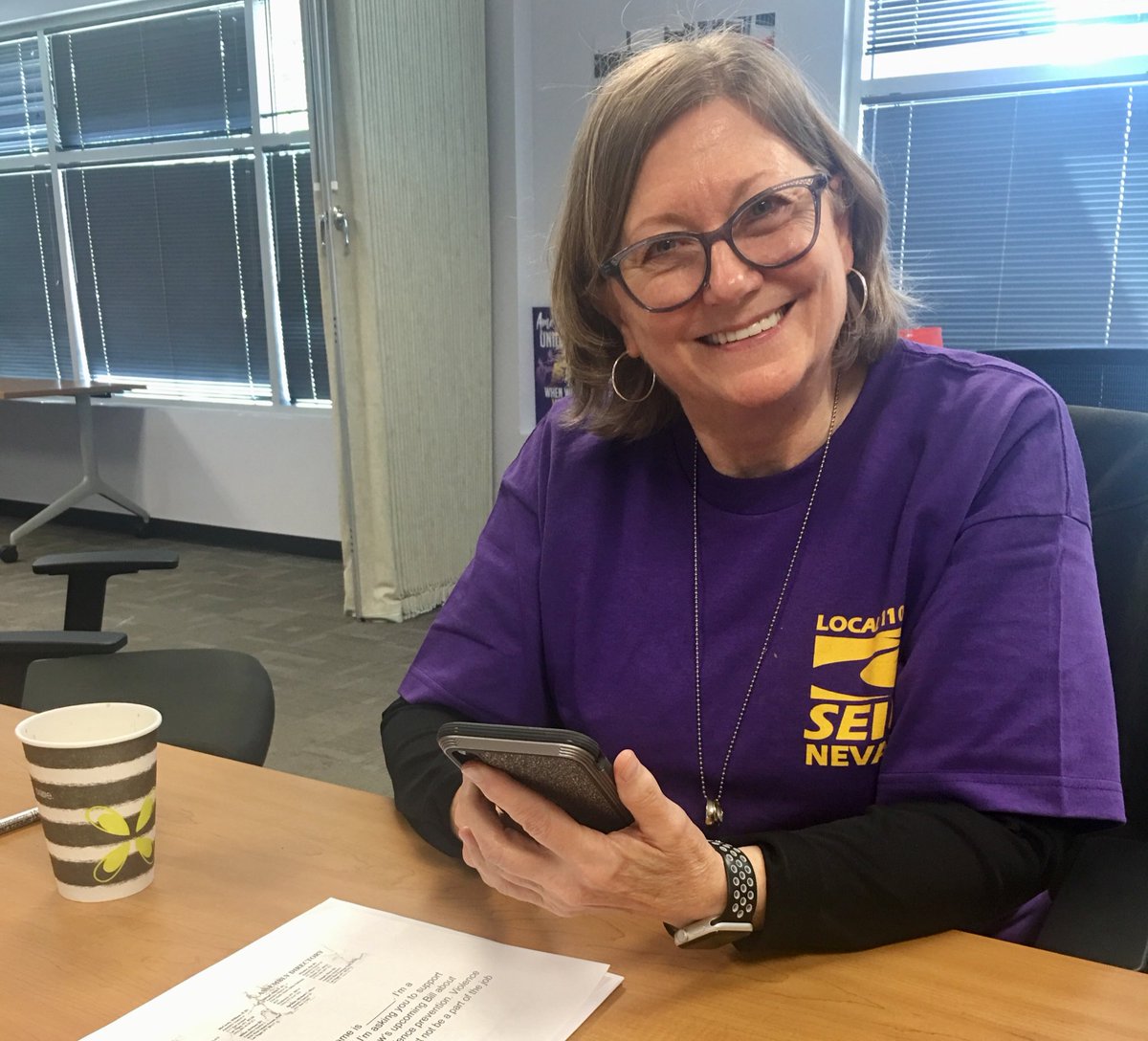 SEIU1107's tweet photo. It’s Nurses Lobby Day! 💜☑️
Our members spoke with @WillMcCurdyII  &amp; @ConnieMunkAD04 via Facebook as well as other Nevada officials #Nvleg https://t.co/WCP6keJitG