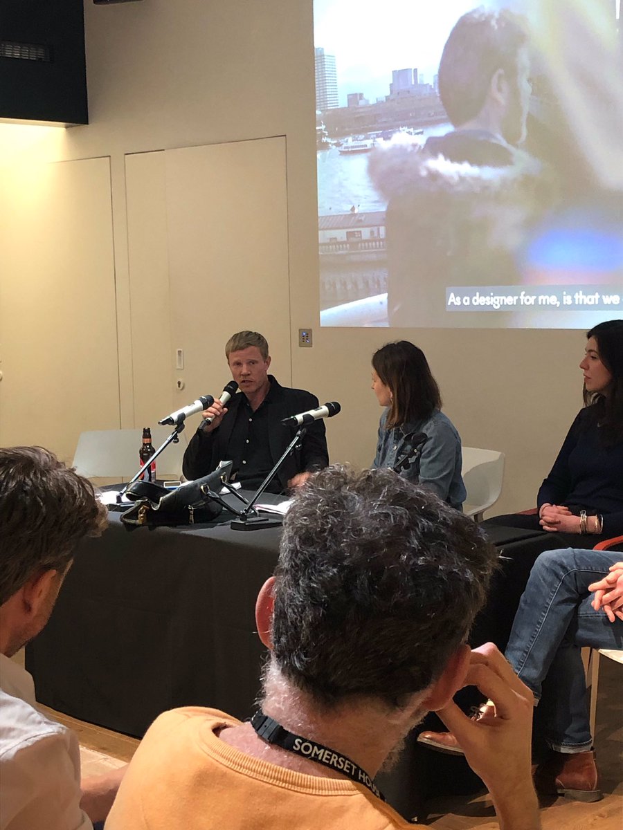CulturalKings's tweet photo. A full house tonight at #ArtandPhilosophy panel discussion. @Becky_Brewis is asked what capacity does history of art &amp; philosophy play in your work? She says: ‘The history of monochrome is a mini art history in itself.  I found myself thinking that a lot when making these works.’ https://t.co/3Rf1nSRcEd