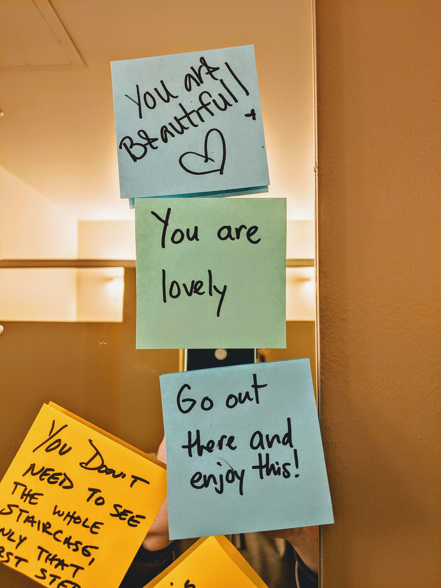 Motivational Mirror Notes