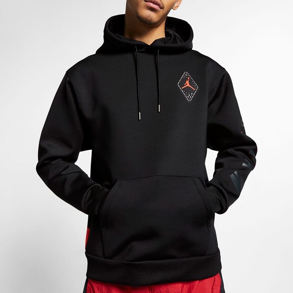 black/infrared Jordan Legacy AJ6 Hoodie 