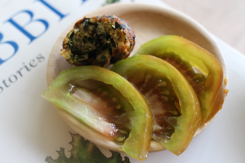 Estas bolitas de espinaca deliciosas... la receta en posts anteriores :)