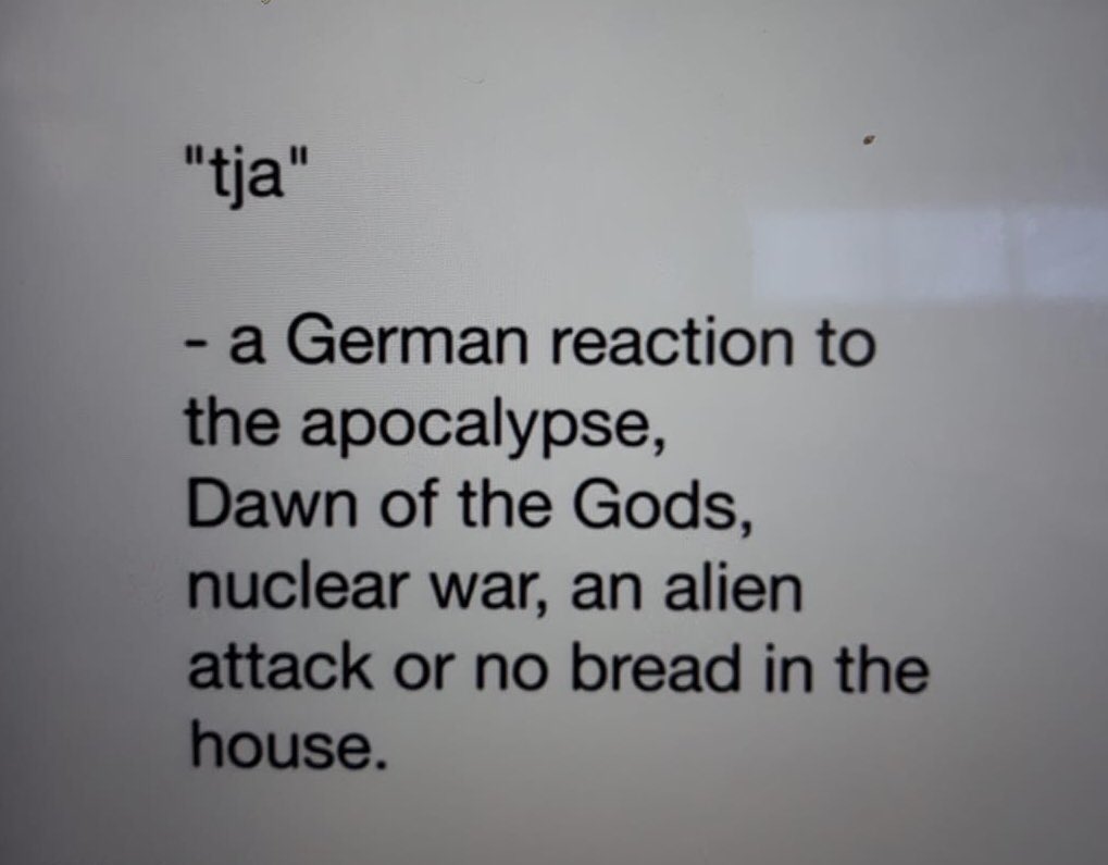 One hears “tja” all the time in Germany. (Pronounced “yah” with a T in front.)