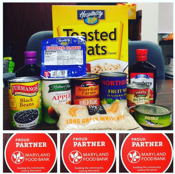 For the first time ever, we at FFTF have purchased food through our friend and partner, The Maryland Food Bank. They have supported us since day one. These are the items we bought in bulk.