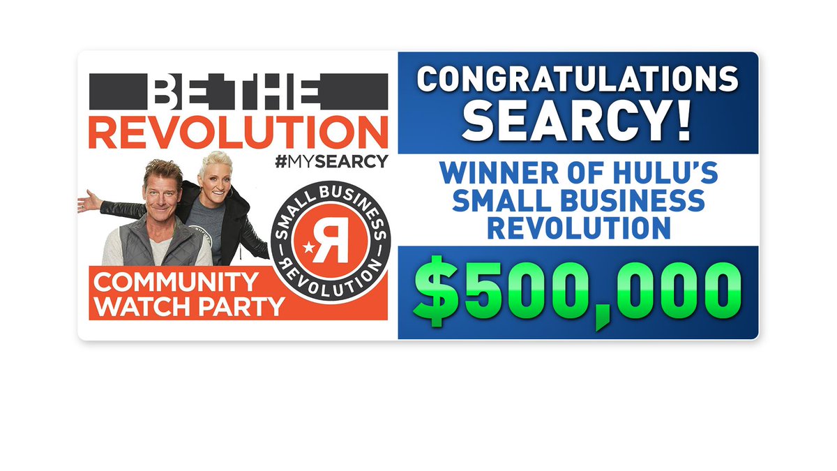 Winner!  Searcy wins the Small Business Revolution!  Congrats to all those that worked so hard to make it happen! #MySearcy