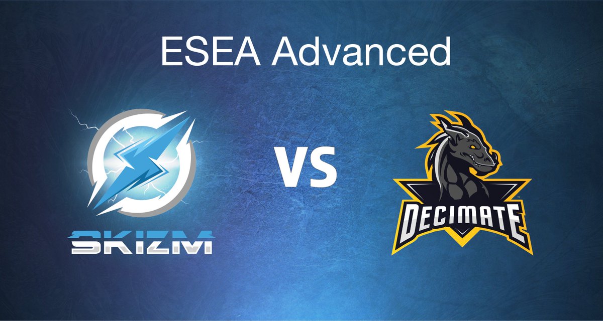 After a week long break our CS:GO team is back! Watch them play <a href="/DecimateGG/">DCM 🔥</a> tonight on twitch.tv/skizmgg. Casted by @_SmithCommaJohn.