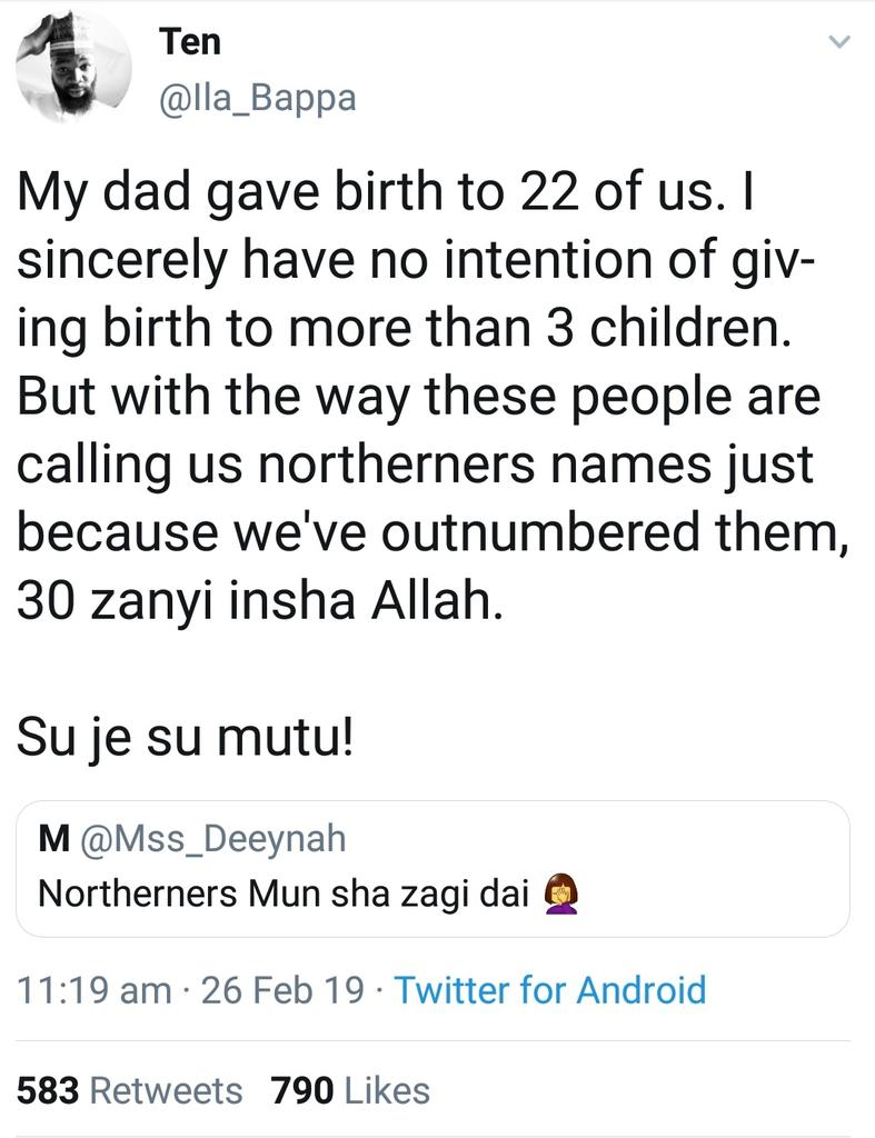 abdul_baaqi's tweet photo. Northerners have taken over Twitter. This is getting more interesting. 

#Northerners
#populationpower
#powerofpopulation
#NigeriaDecides2019 
#NigeriaDecides2019Result 
#NigeriaDecides https://t.co/S10HpY9mRJ