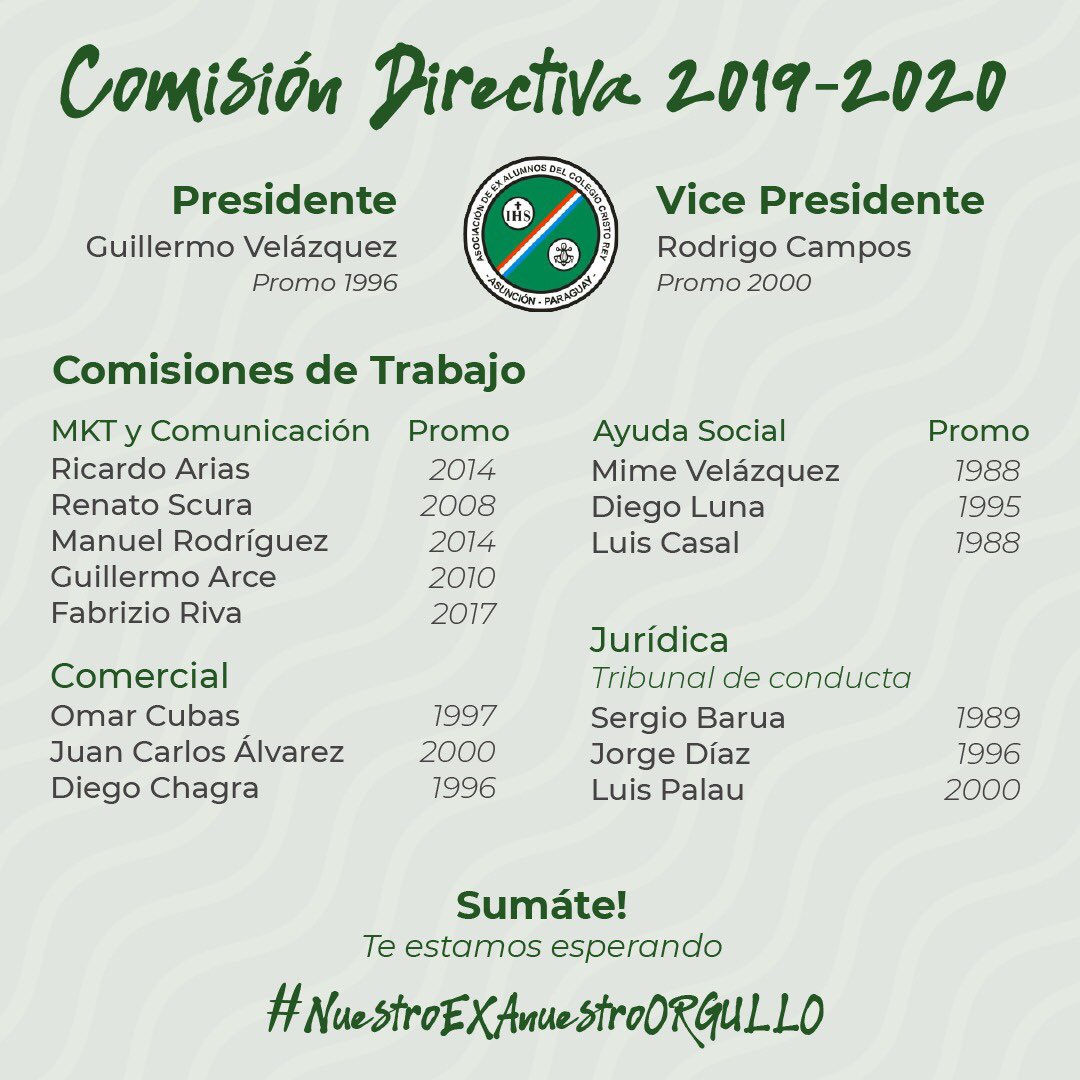 exacristorey's tweet photo. Queres ser parte de nuestras comisiones de trabajo? Escribinos y se parte del cambio 💪🏼 https://t.co/WytsodTyvm