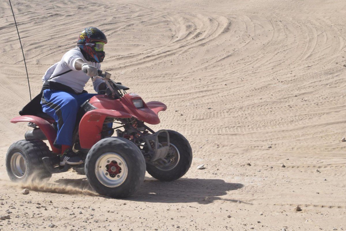 LVUTVTours's tweet photo. If you've ridden an #ATV in the dirt, you'll love the extra glide sand gives under the tires. Sign up for one of our ATV tours in the #NellisDunes of the #Mojave and sail those bad boys like waves in the ocean. Right on, dude. 🤙 https://t.co/NYsra4WM0f https://t.co/pDgs6ISzGJ