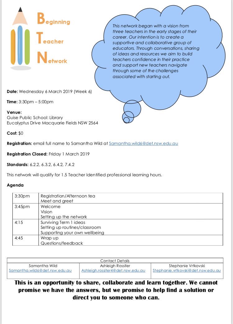 One week to go till the launch of #BTN Beginning Teacher Network <a href="/GuisePublic/">Guise Public School</a>. Registration closes Friday @stephvrt1 @AshRossiter1 @Wildsamantha1