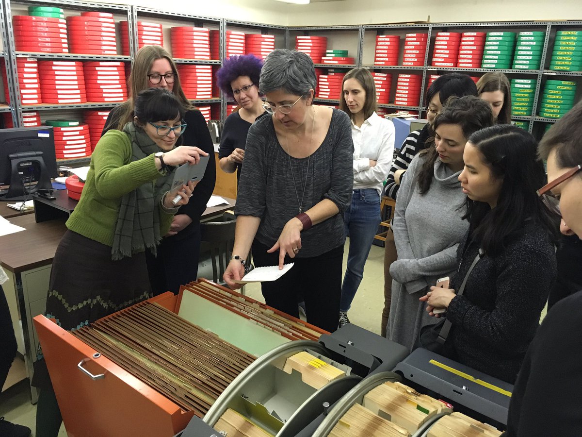 ubcSLA's tweet photo. A big thank you to @MHROBITAILLE1 for giving us a tour of the @CBCVancouver media library and archive! Such an interesting look at how archival media is catalogued, stored, and made accessible for reporters and producers today. #SLA #SpecialLibraries #archives https://t.co/jTv8bf54Hb