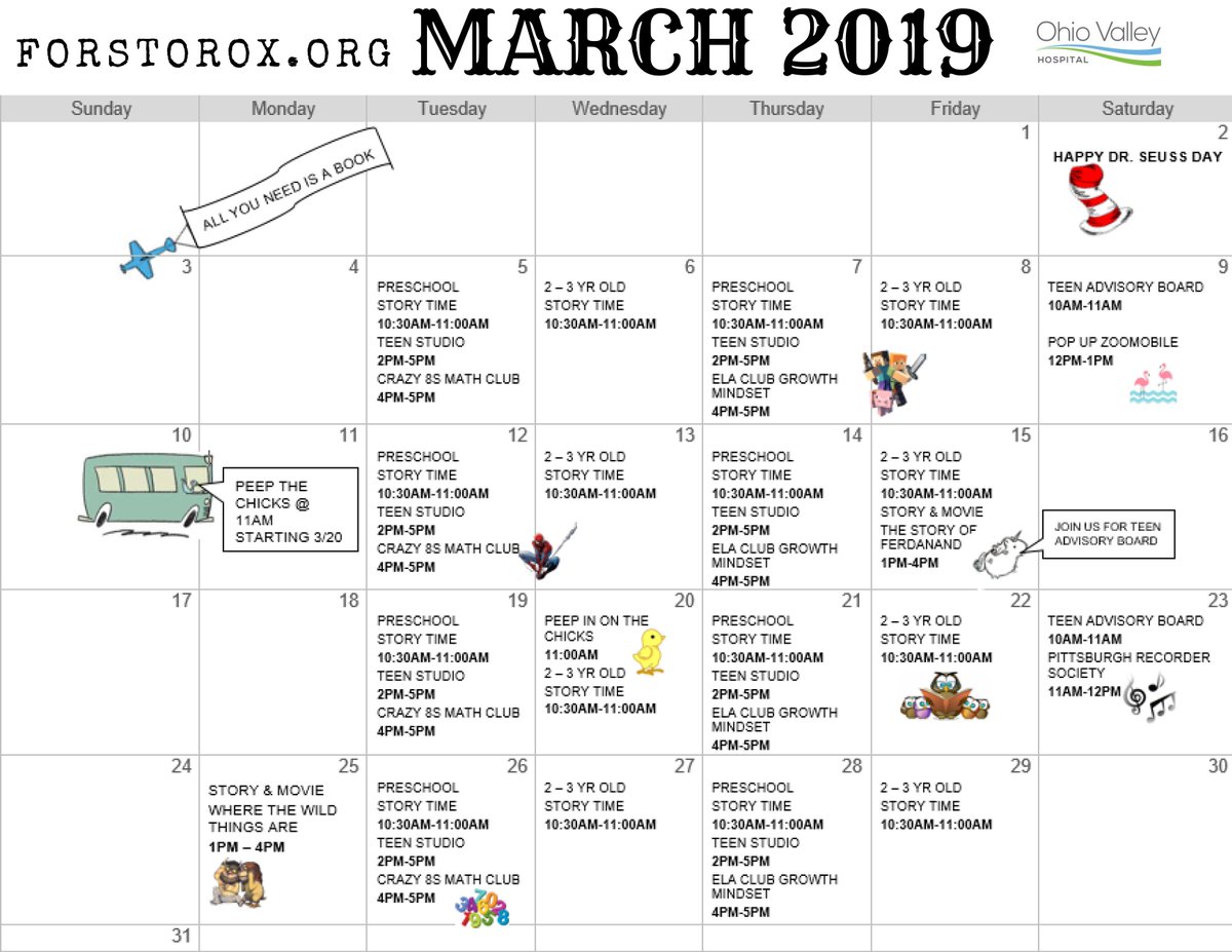 Check out what's happening at the Children's Library in March!