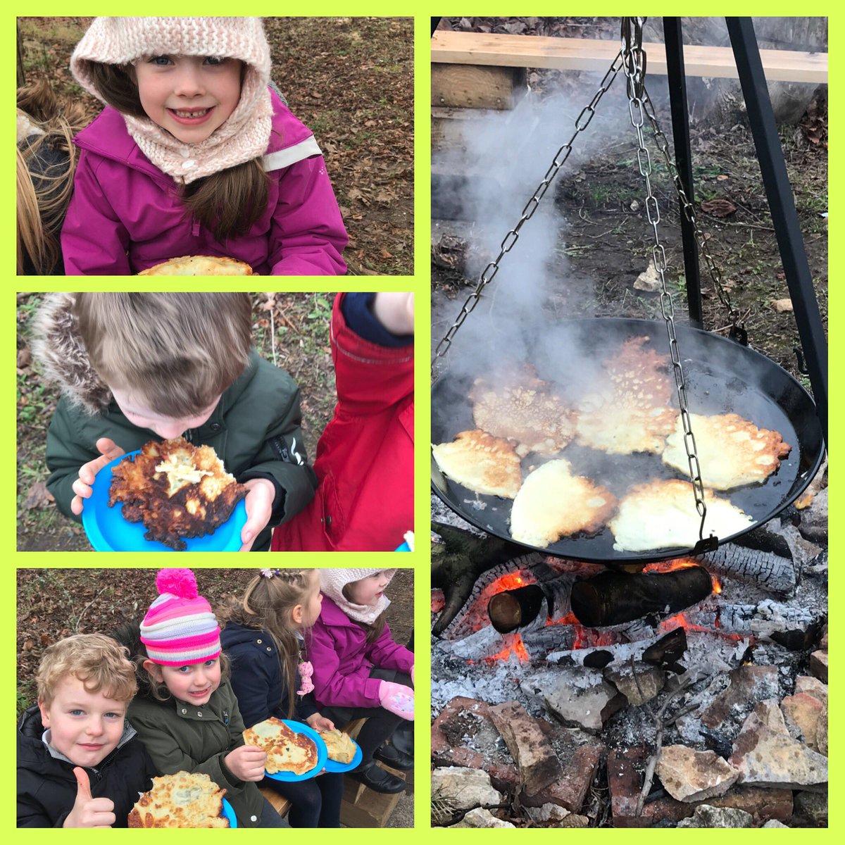 Cooking outside can be done in all weathers too #twinklteach
