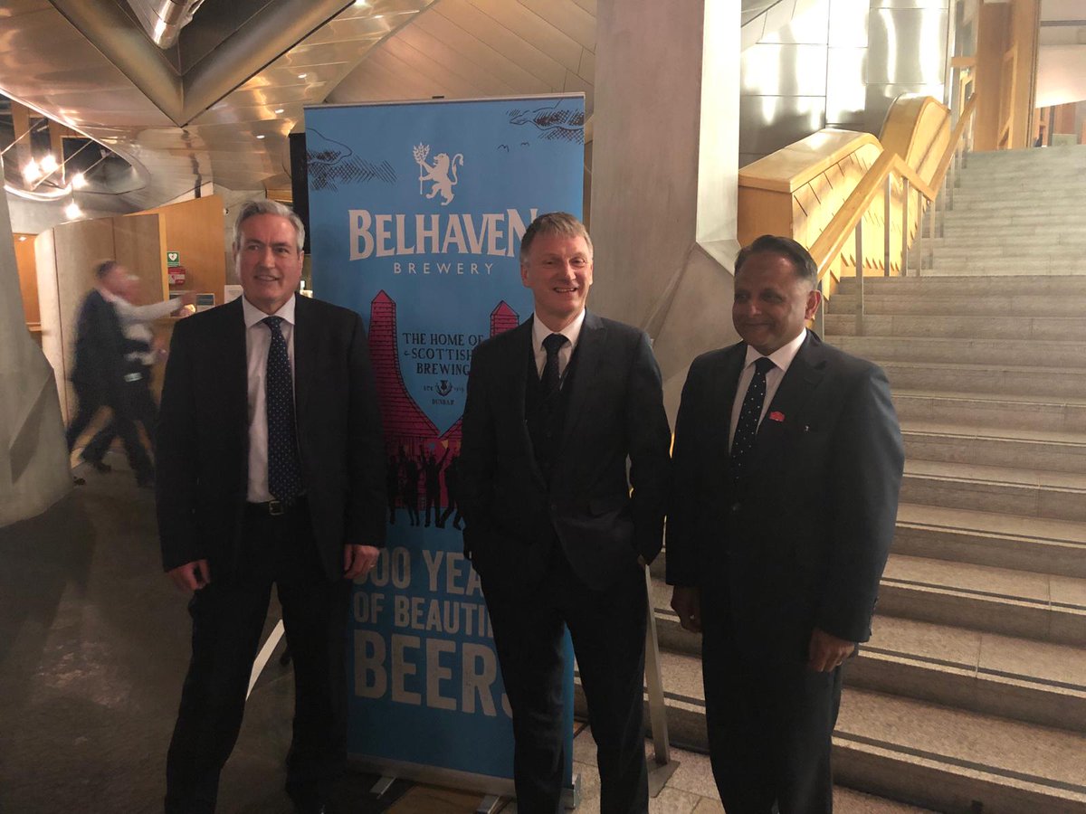 .<a href="/BelhavenBrews/">Belhaven Brewery</a> is Scotland’s oldest working brewery and tonight we have been celebrating its 300th birthday at the Scottish Parliament.