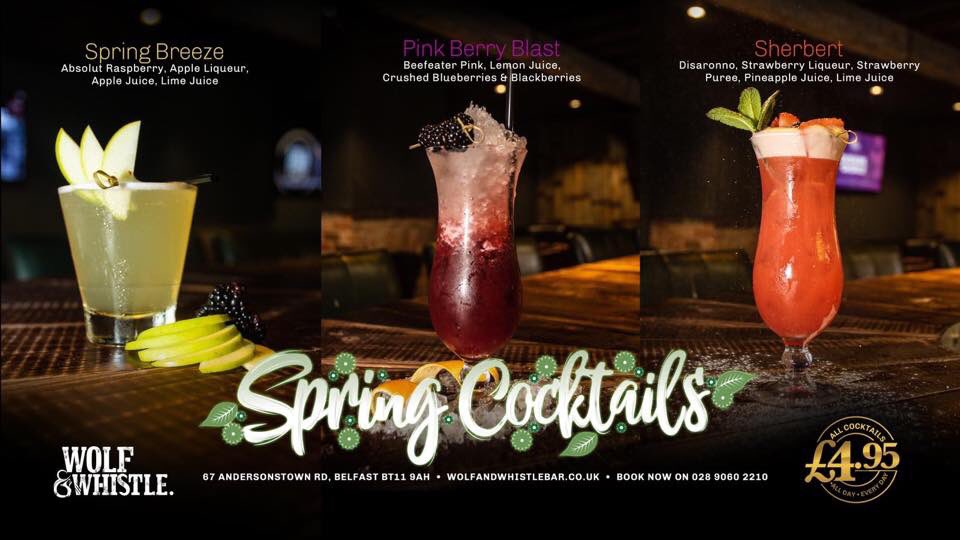 Have you seen our brand new cocktails for this spring?? 🍸 🍹🤤
-
We are excited to launch our new range of cocktails THIS FRIDAY 1st of March!!
-
So good you need to try them for yourself!🤩
-
#belfast #belfastcity #belfastfood #belfastbars