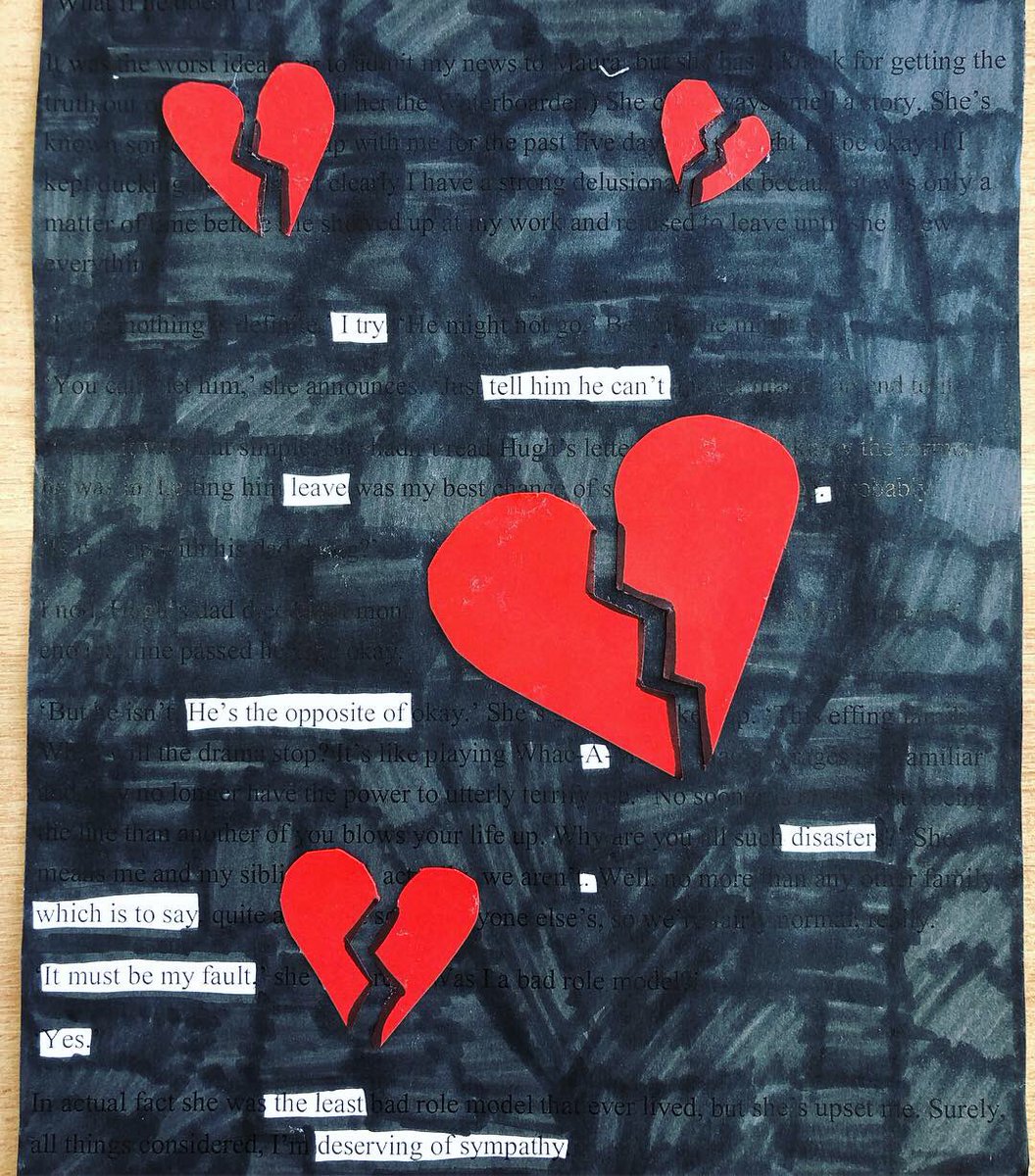 MissGreen_Eng's tweet photo. Year 8 created some absolutely stunning poems today. Even the boys who are often disengaged with poetry/the theme of love got so into it πππ» #blackoutpoetry #movingstuff #feels #english #poetry #love #tragedy #ks3 https://t.co/JUsPujiBEE
