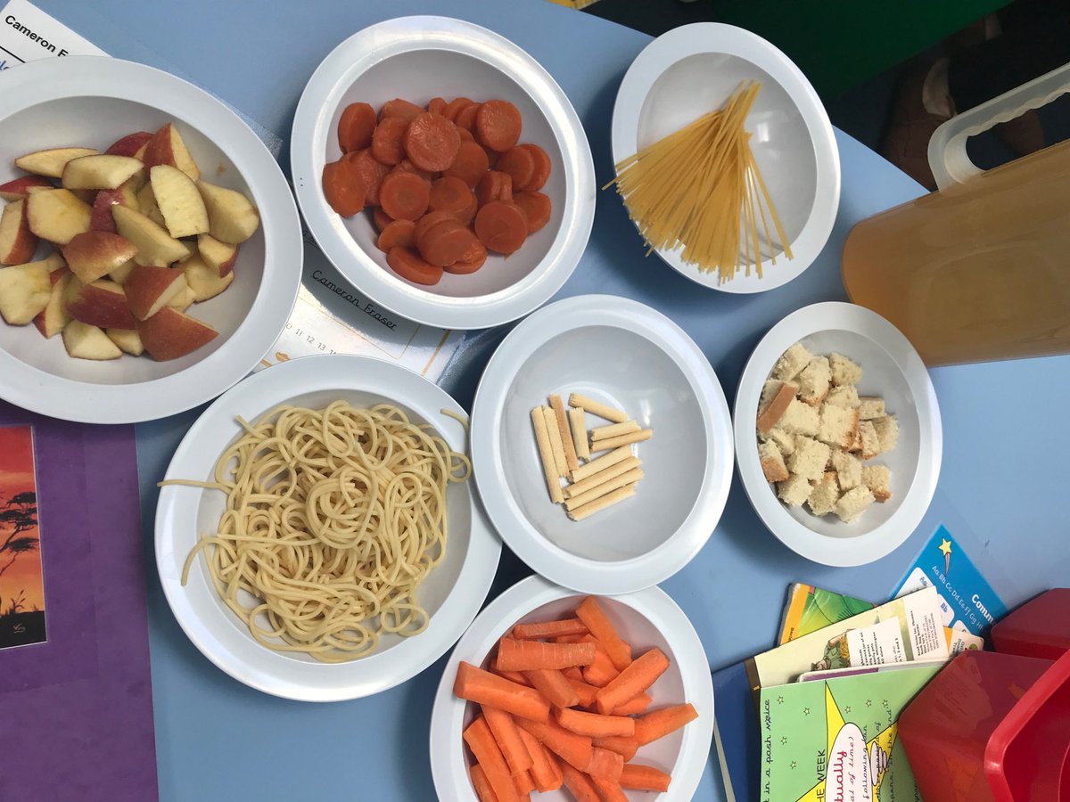 In ⁦@tastedfeed⁩ lessons, children learn to expand their palates by using their senses to engage with different foods. Children absolutely love these lessons. These are examples of food used in a listening 👂 lesson #twinklteach