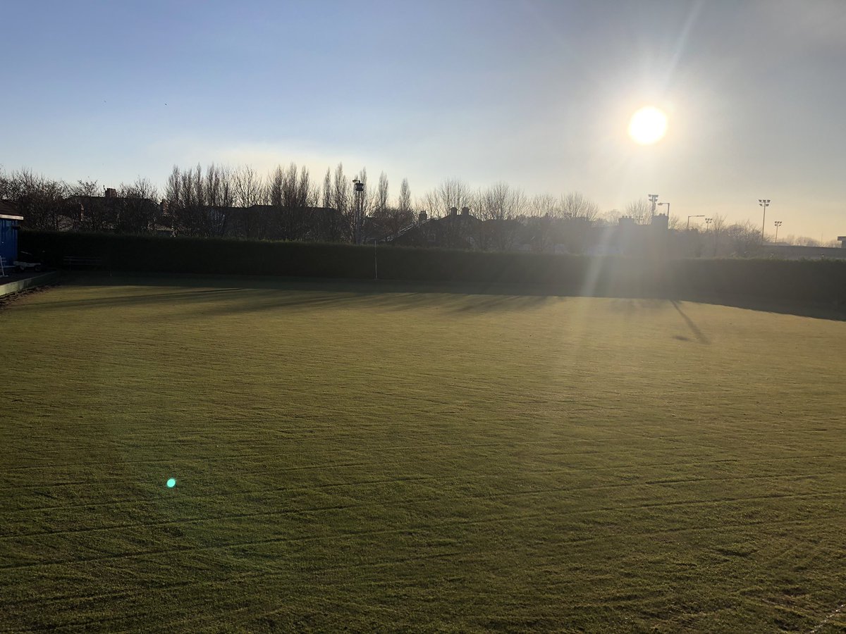 rmuzyk's tweet photo. Started scarify bowling greens today. Decent conditions to leave the surface nice and clean to get top dressing in tomorrow https://t.co/7aTD2dZ0UH
